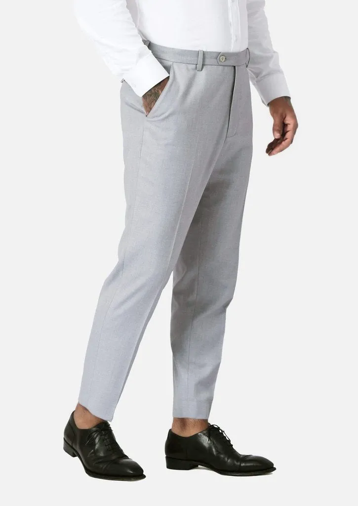 Powder Grey Twill Pants