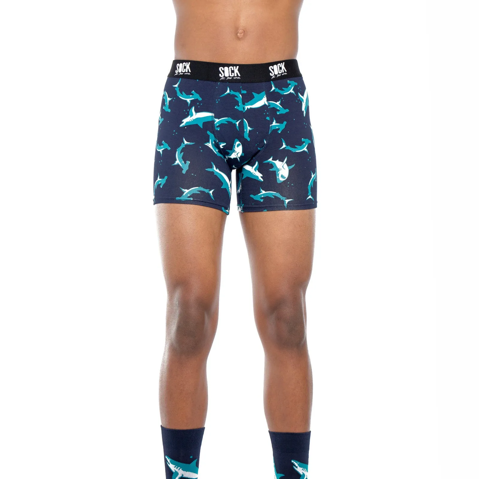 Sock It To Me Men's Underwear - Shark Attack - Large