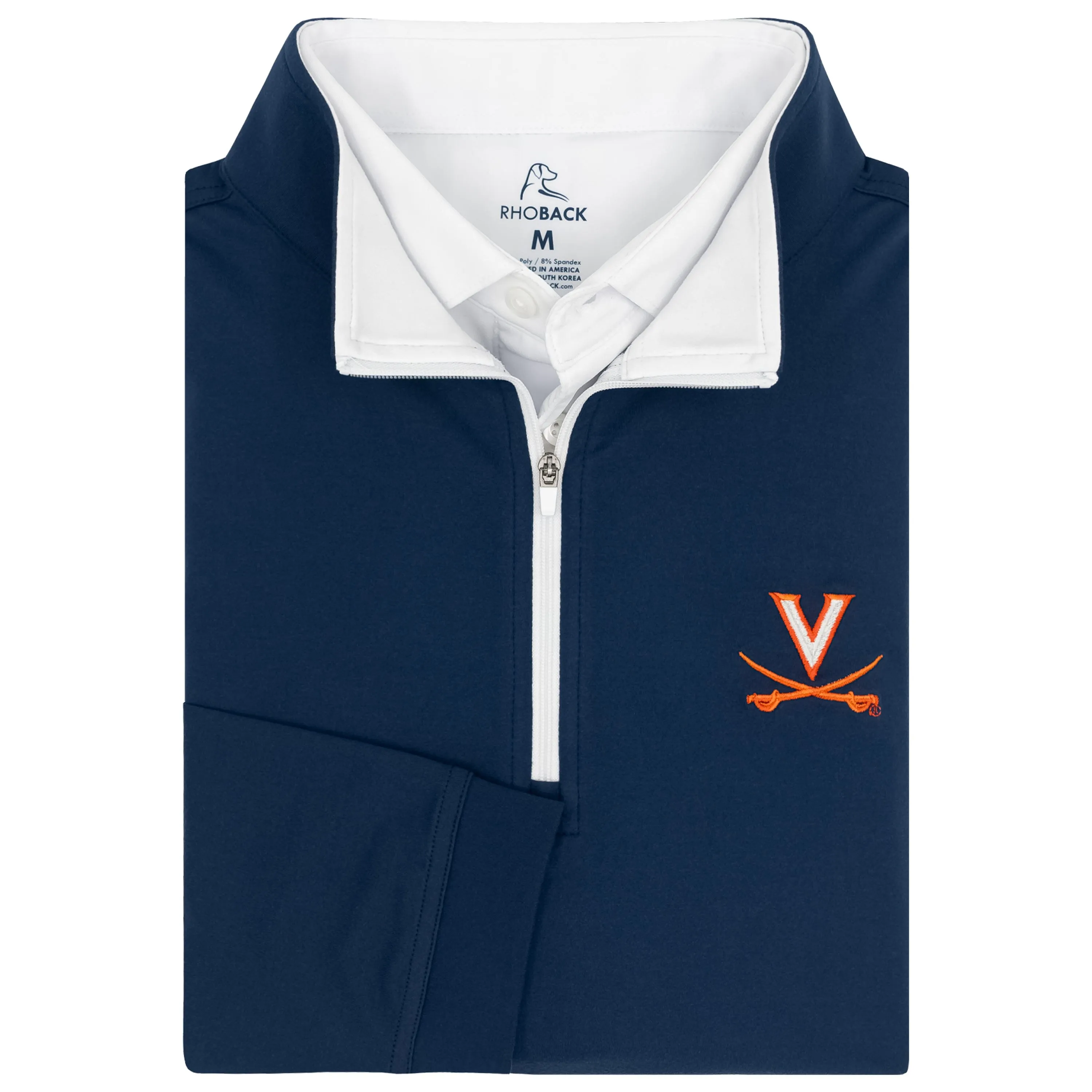 Solid Collegiate Q-Zip - UVA | Solid - Admiral Navy - UVA - 1