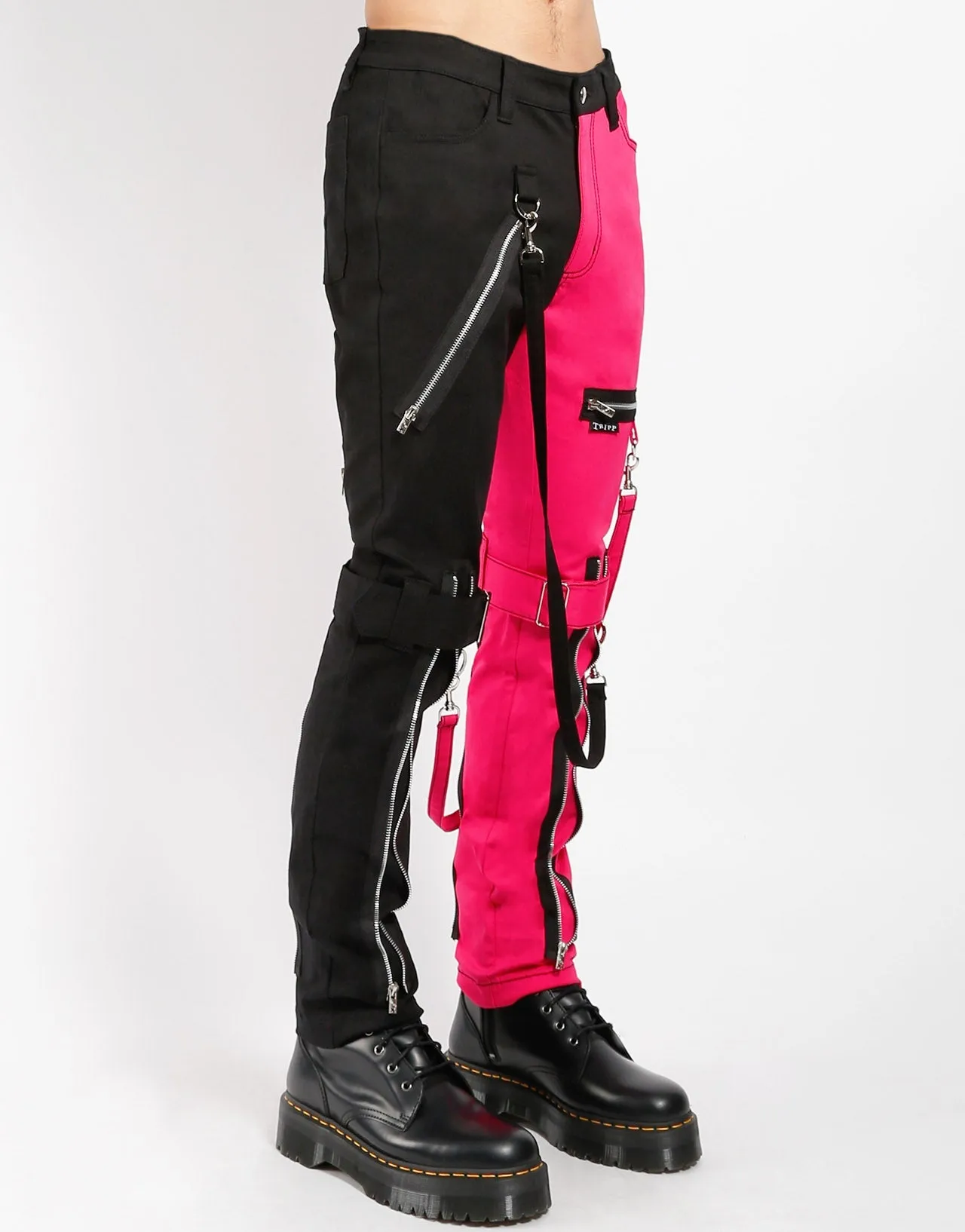 SPLIT LEG BONDAGE PANT PINK