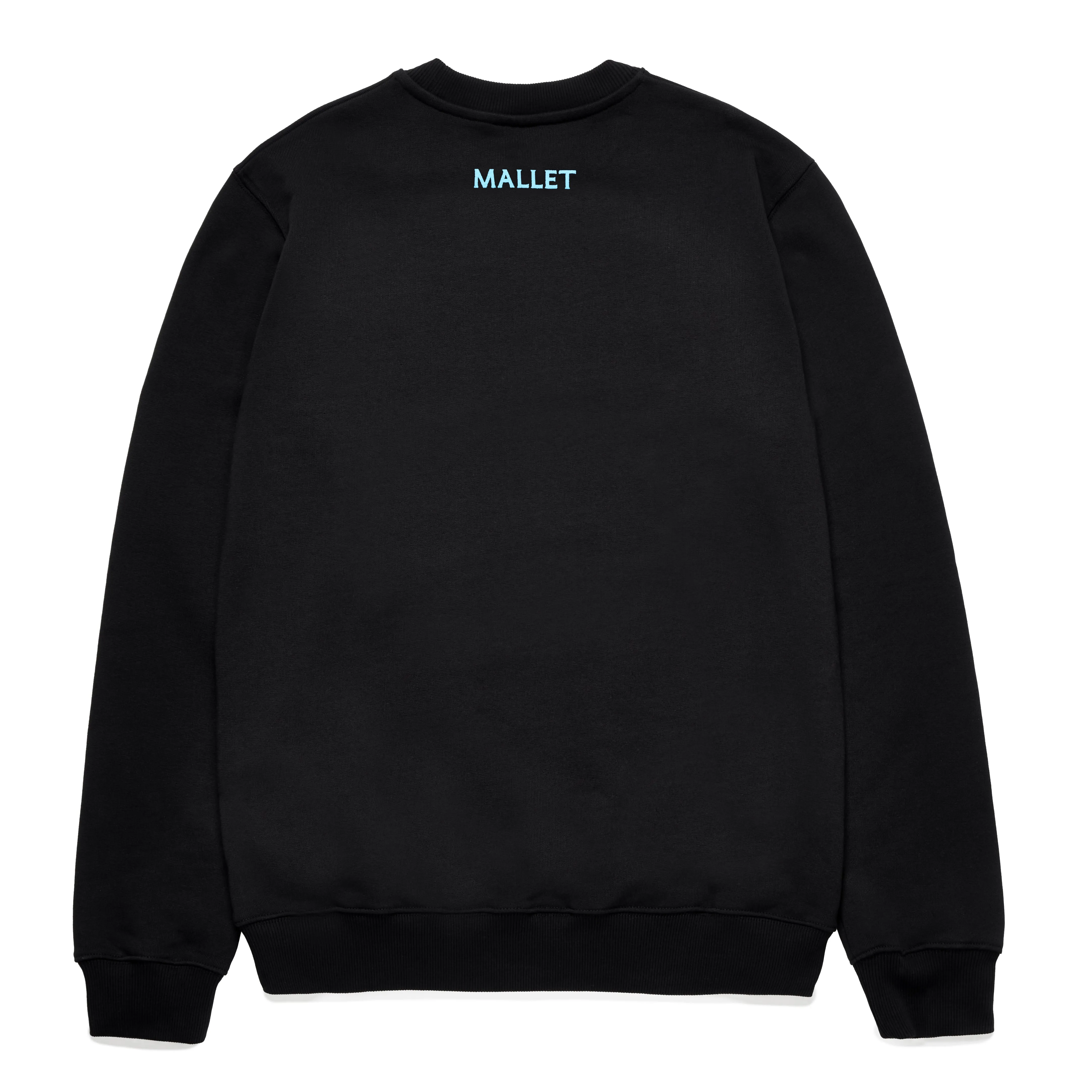 Spray Logo Crewneck Organic Black Blue