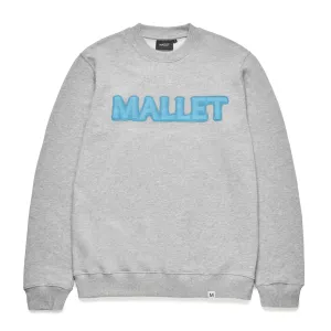 Spray Logo Crewneck Organic Heather Blue