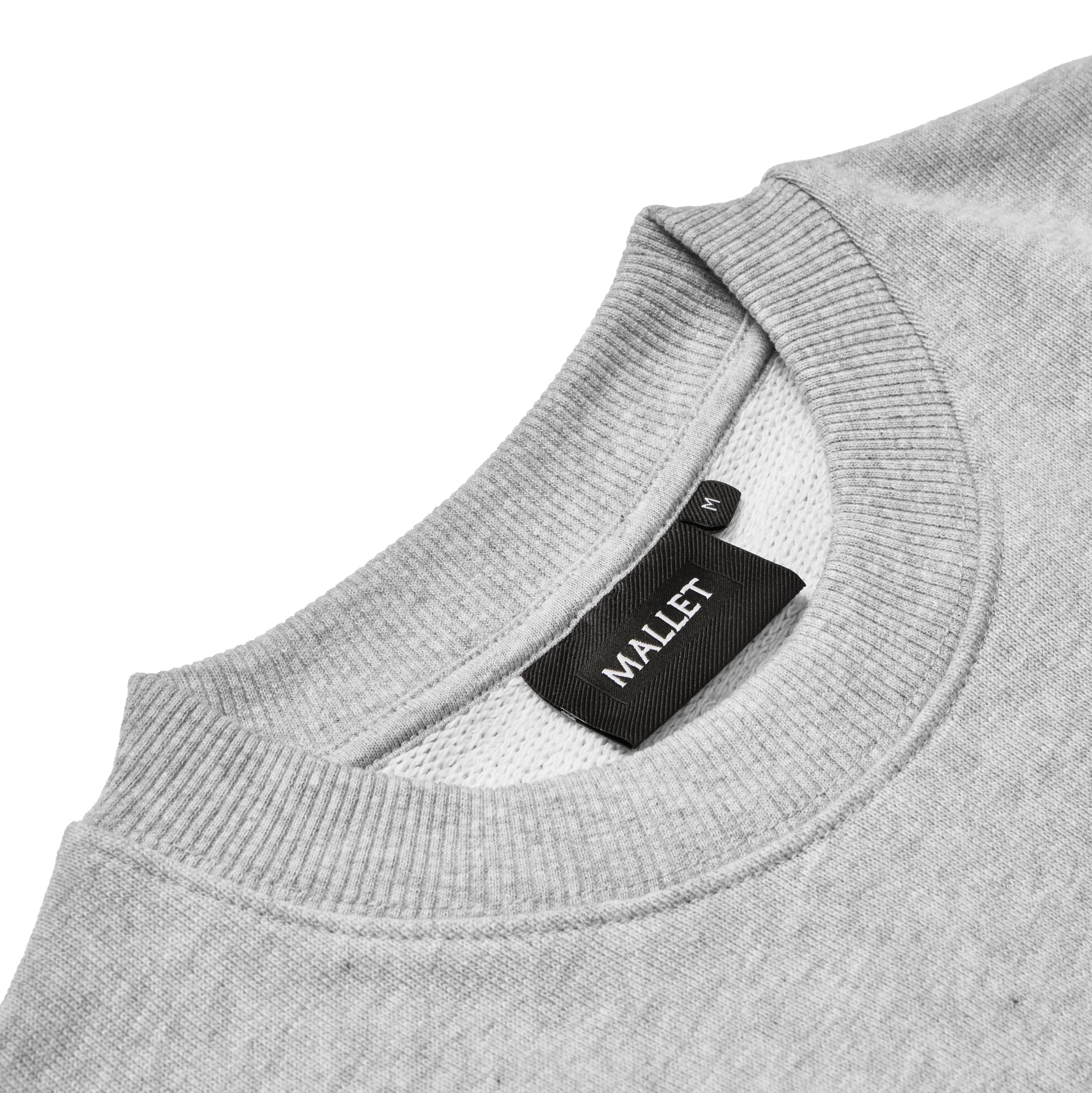 Spray Logo Crewneck Organic Heather Blue