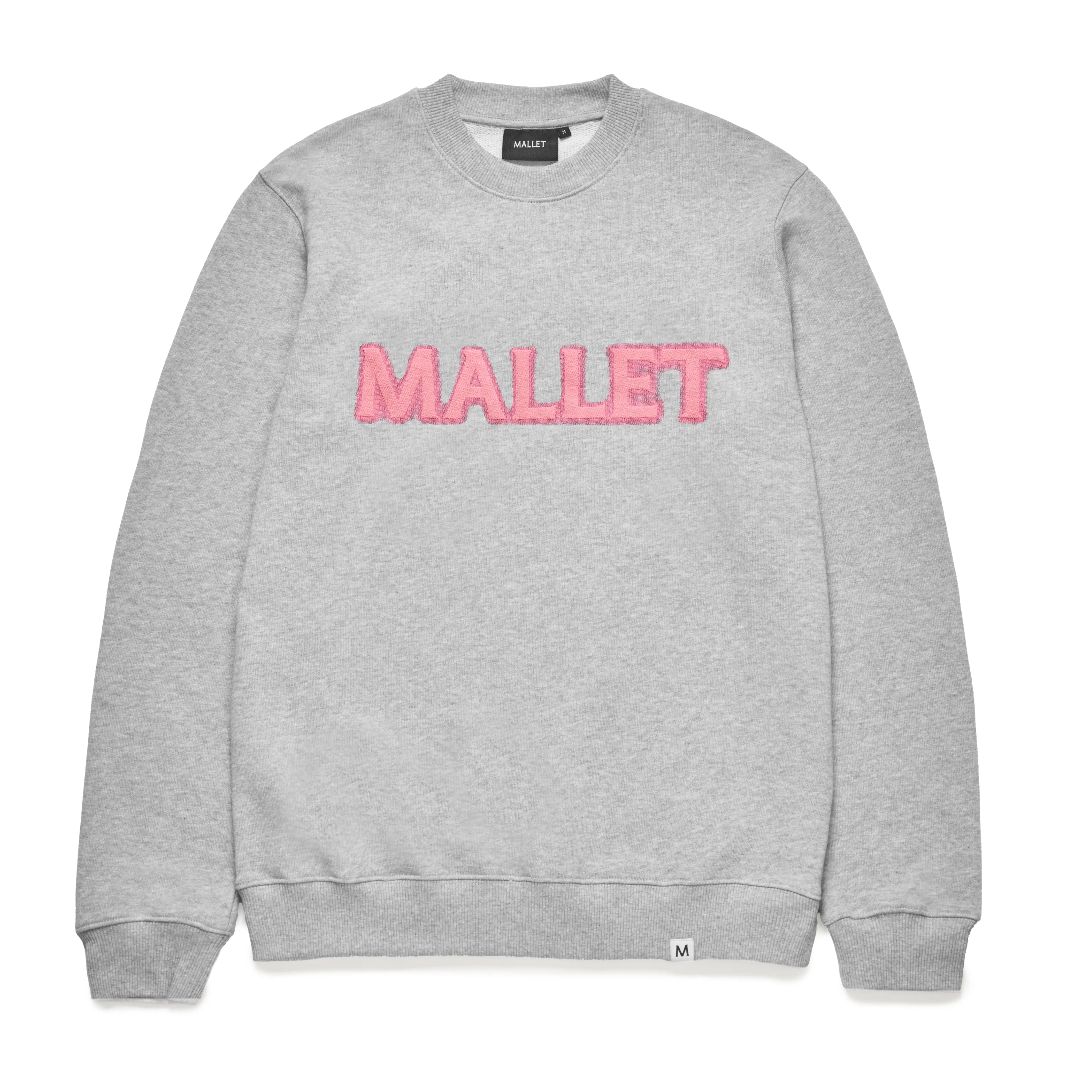 Spray Logo Crewneck Organic Heather Pink