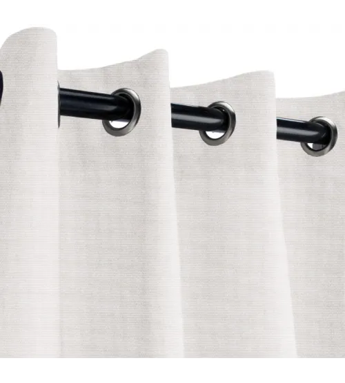 Sunbrella Outdoor Curtain with Stainless Steel Grommets - Canvas Canvas