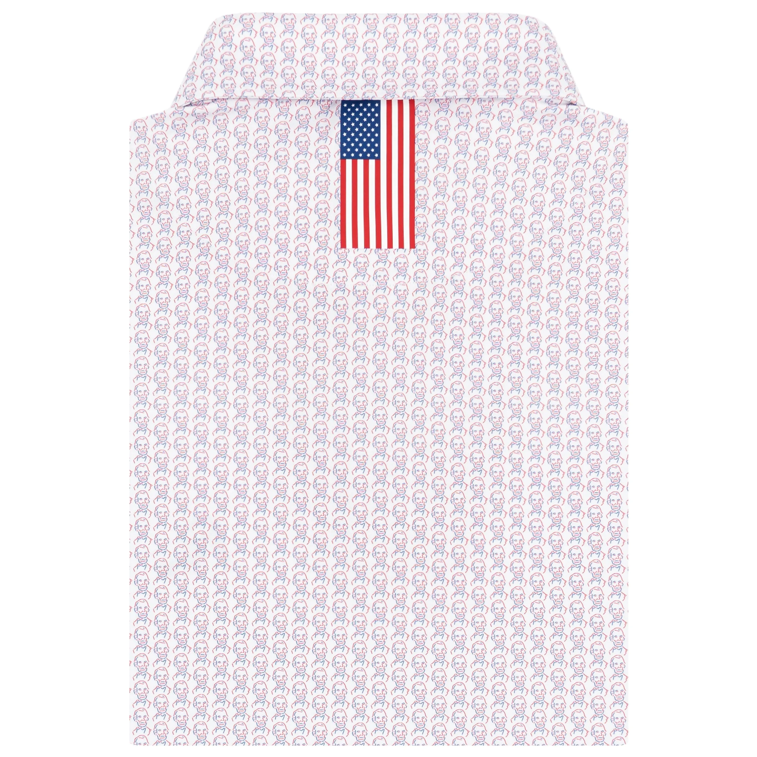 The Abe | Performance Polo | The Abe - White/Classic Red - USA