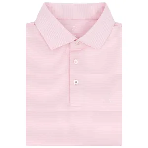 The Crispy Stripe | Performance Polo | The Crispy Stripe - Soft Pink/White