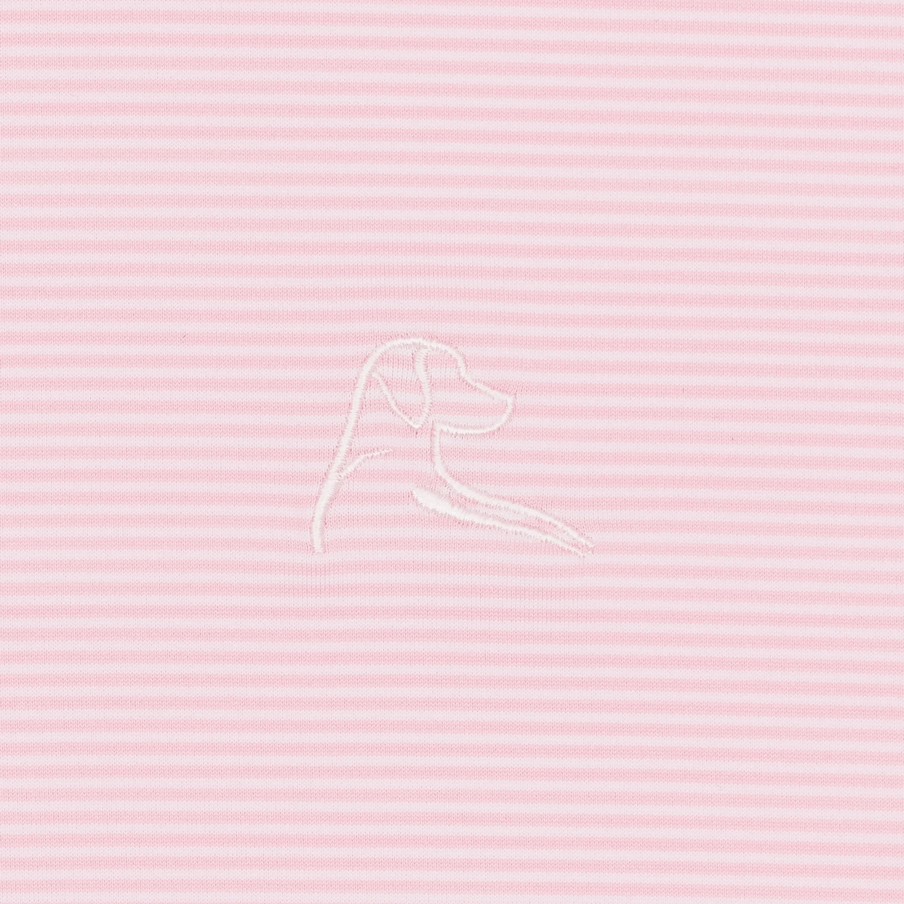 The Crispy Stripe | Performance Polo | The Crispy Stripe - Soft Pink/White