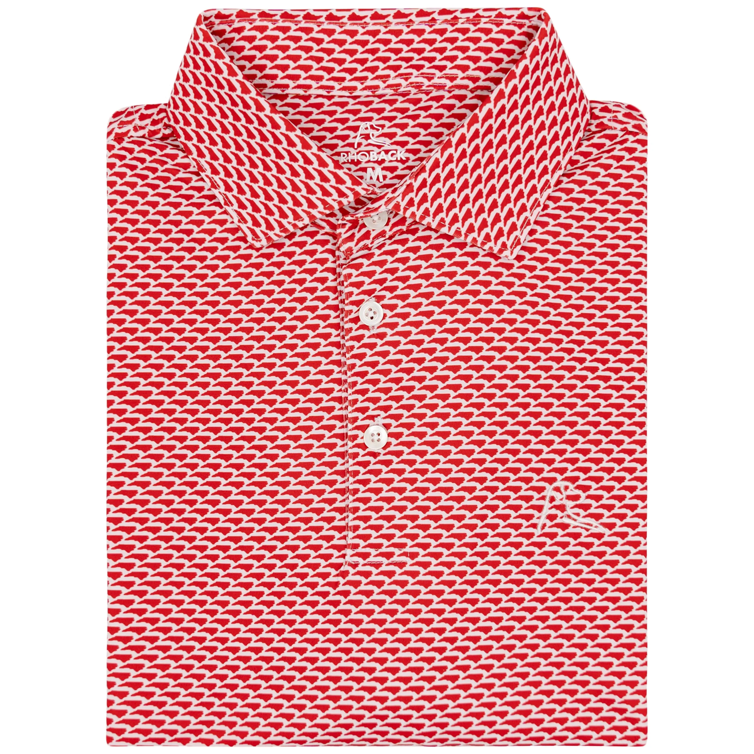 The North State | Performance Polo | The North State - Classic Red/White - NC