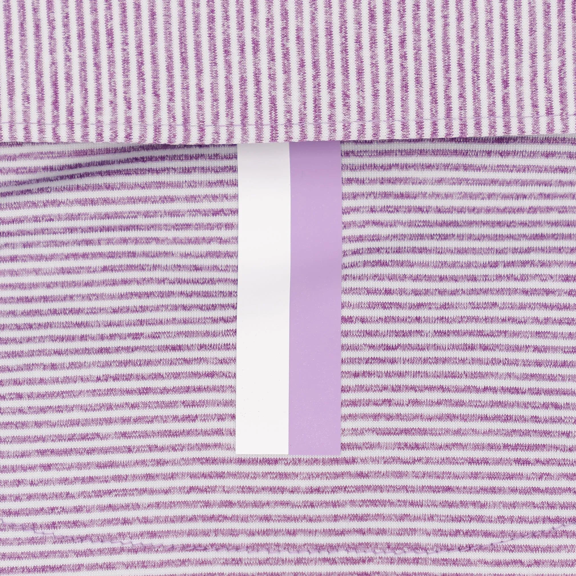 The Whaler Heather Stripe | Performance Polo | The Whaler Heather Stripe - Big Easy Lavender/White