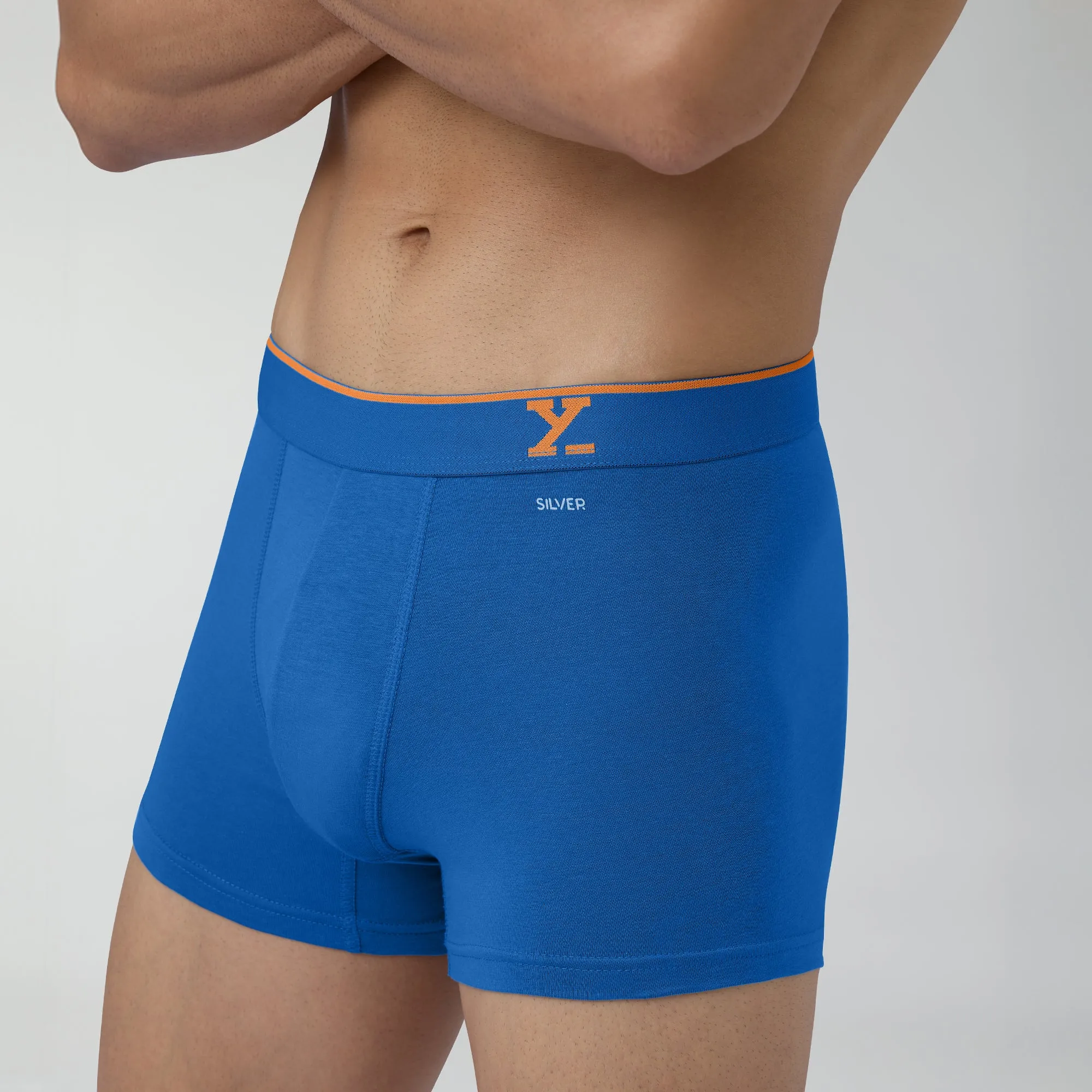 Traq Silver Cotton Trunks Horizon Blue