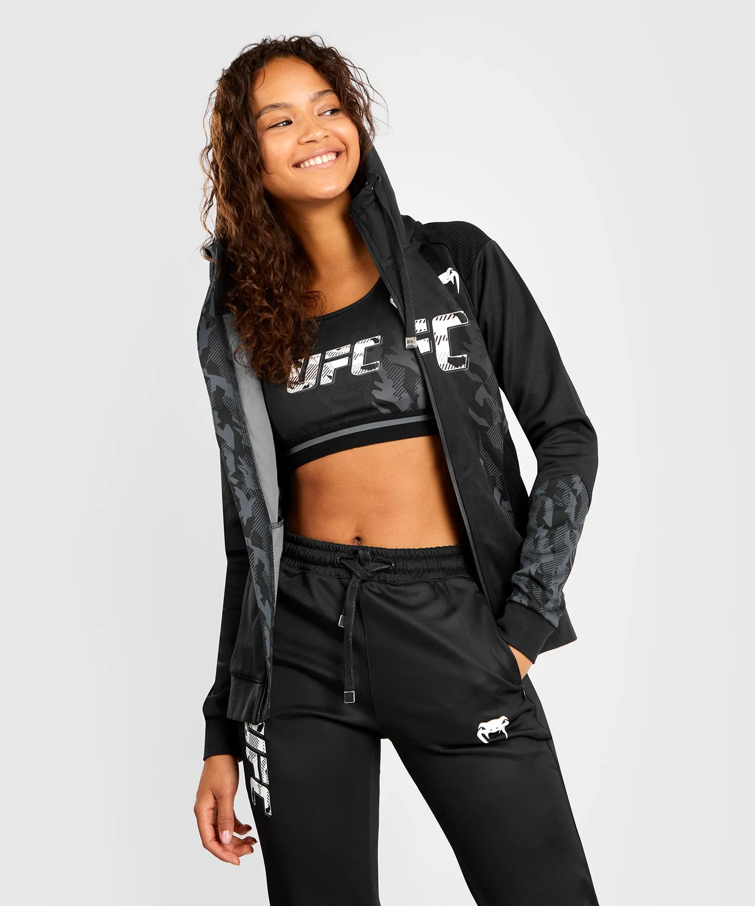 UFC Venum Authentic Fight Week Women's Zip Hoodie - Black